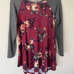 Boutique medium floral long sleeve shirt by pomelo